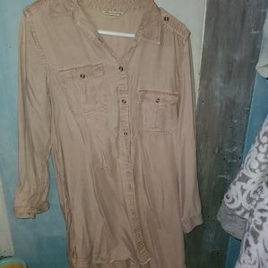 Ae boyfriend utility button dress